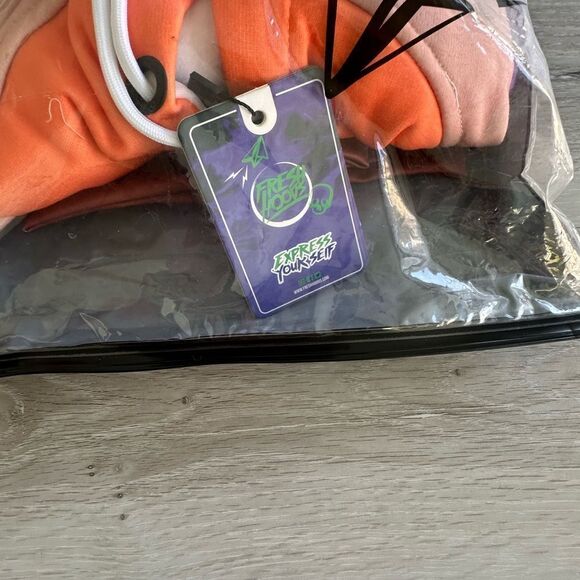 Fresh Hoods Human Hoodie Peach/Orange S NWT IN PACKAGE - Picture 4 of 5